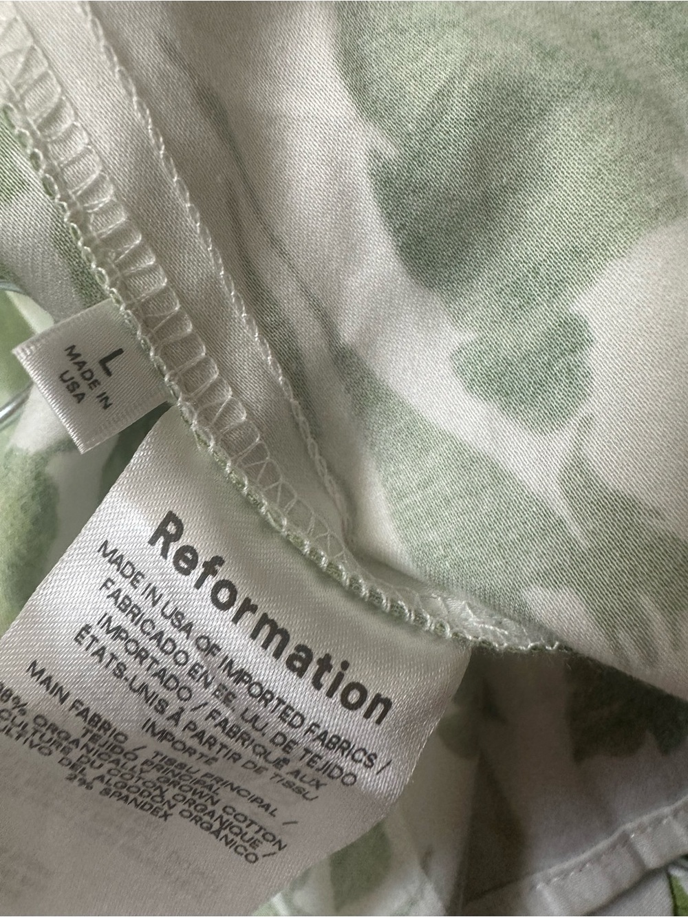 Reformation White Maxi Dress with Green Floral Print - Picture 5 of 8